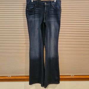 Level 99‎ Dahlia Flare Dark Wash Denim Jeans Size 30 EY2768 Boho Chic